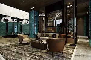 Ólífandi marmara PVC/PET Film Roll