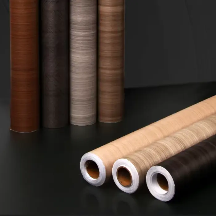 Wood Grain Pvc skreytingar kvikmynd rúlla